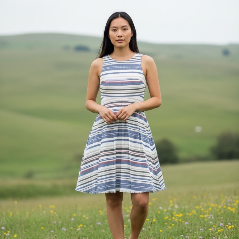 Zara Striped Midi Dress